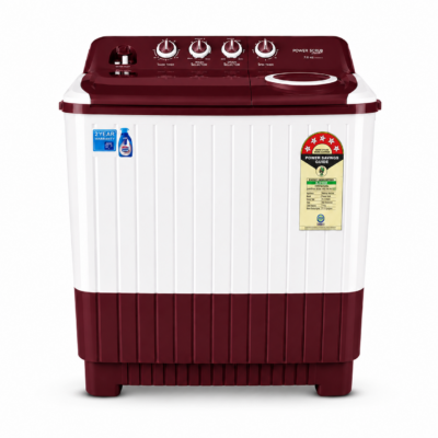 Home voltas beko 7.5 kg semi automatic top load washing machine – burgundy
