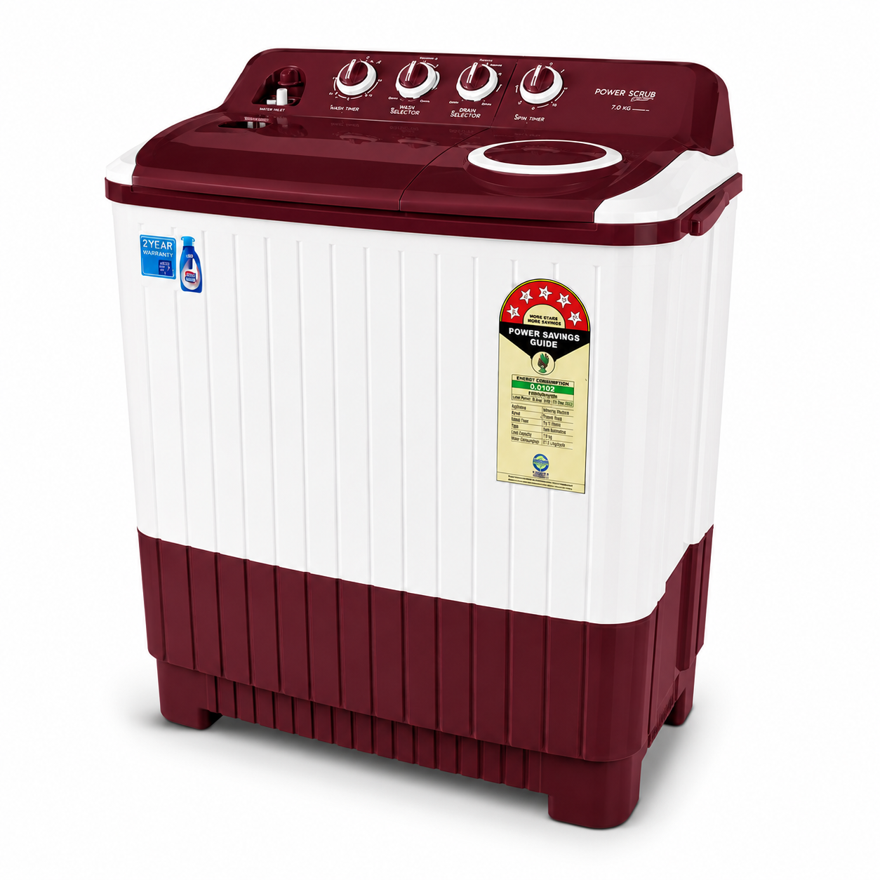 voltas beko 7.5 kg semi automatic top load washing machine – burgundy voltas beko 7.5 kg semi automatic top load washing machine – burgundy