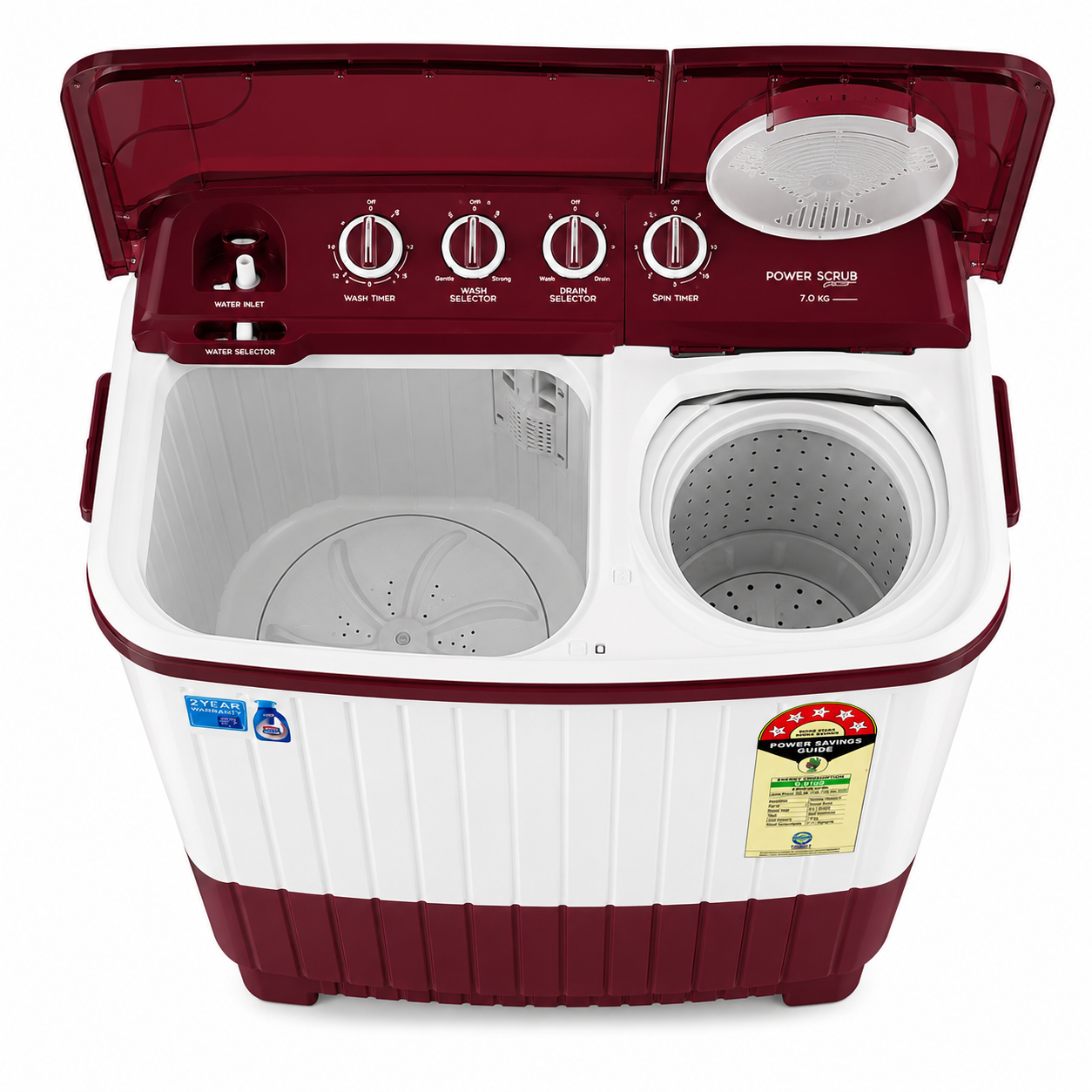 voltas beko 7.5 kg semi automatic top load washing machine – burgundy voltas beko 7.5 kg semi automatic top load washing machine – burgundy