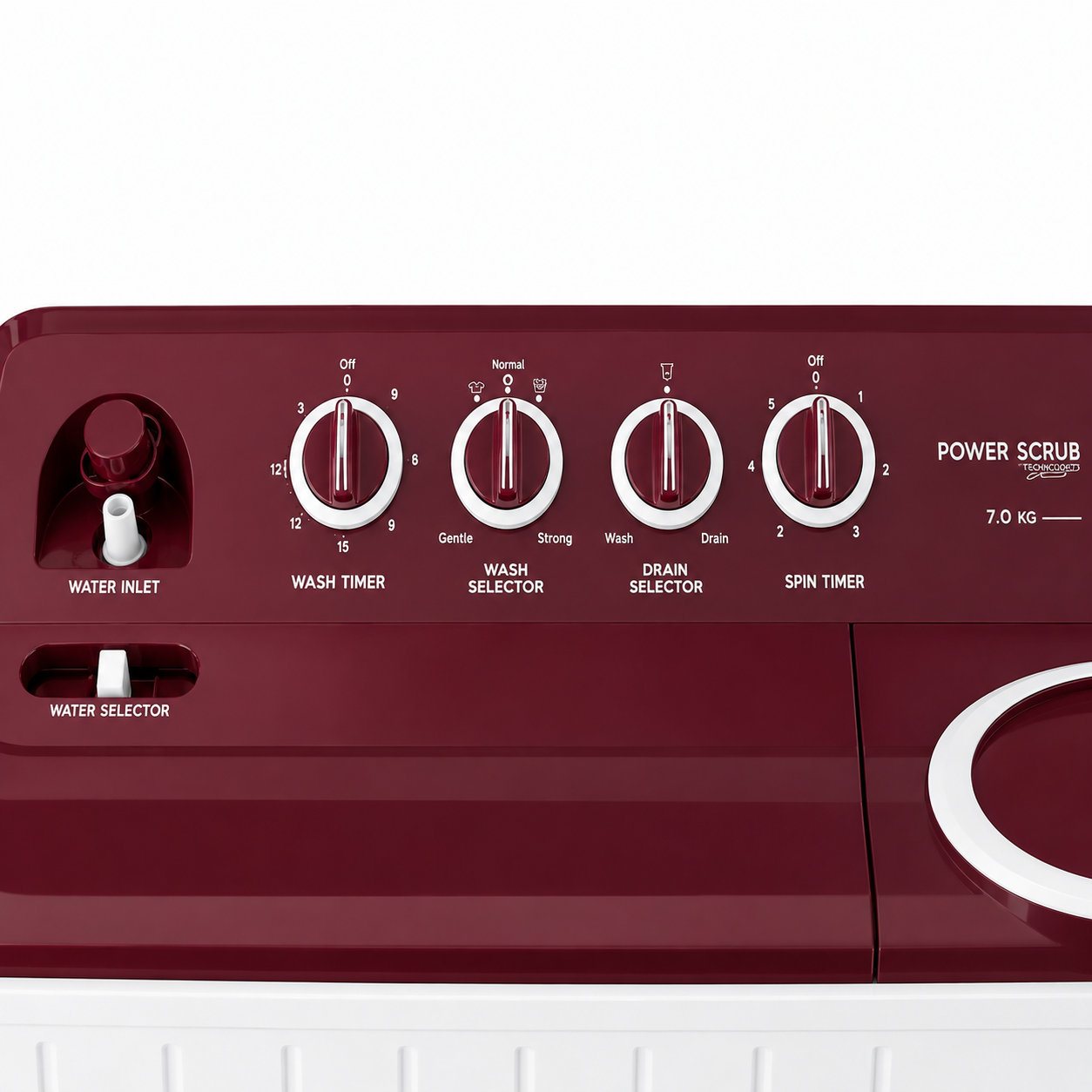 voltas beko 7.5 kg semi automatic top load washing machine – burgundy voltas beko 7.5 kg semi automatic top load washing machine – burgundy