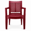 irest royal slat back plastic arm chair – maroon