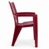 irest royal slat back plastic arm chair – maroon