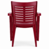 irest royal slat back plastic arm chair – maroon