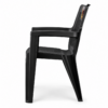 irest premium woven back plastic arm chair – black irest premium woven back plastic arm chair – black