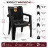 irest premium woven back plastic arm chair – black irest premium woven back plastic arm chair – black