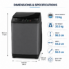 voltas beko 7 kg fully automatic top load washing machine – dark grey voltas beko 7 kg fully automatic top load washing machine – dark grey
