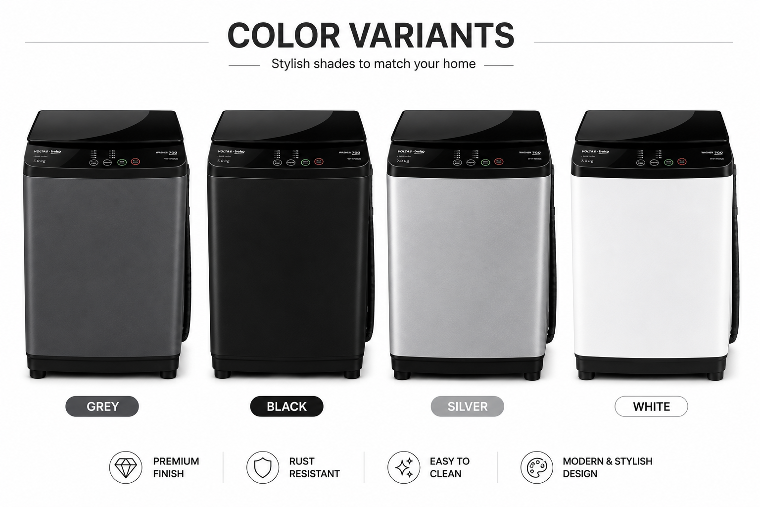 voltas beko 7 kg fully automatic top load washing machine – dark grey voltas beko 7 kg fully automatic top load washing machine – dark grey