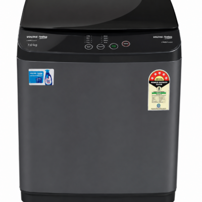 voltas beko 7.5 kg semi automatic top load washing machine – burgundy