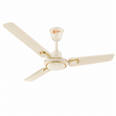 rapid air deco high speed ceiling fan 1200mm | 46w | 380 rpm | soft pearl / white / brown