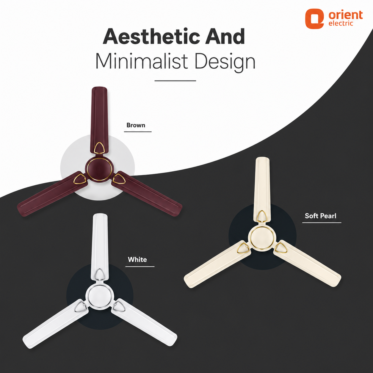 rapid air deco high speed ceiling fan 1200mm | 46w | 380 rpm | soft pearl / white / brown rapid air deco high speed ceiling fan 1200mm | 46w | 380 rpm | soft pearl / white / brown