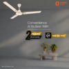 rapid air deco high speed ceiling fan 1200mm | 46w | 380 rpm | soft pearl / white / brown rapid air deco high speed ceiling fan 1200mm | 46w | 380 rpm | soft pearl / white / brown