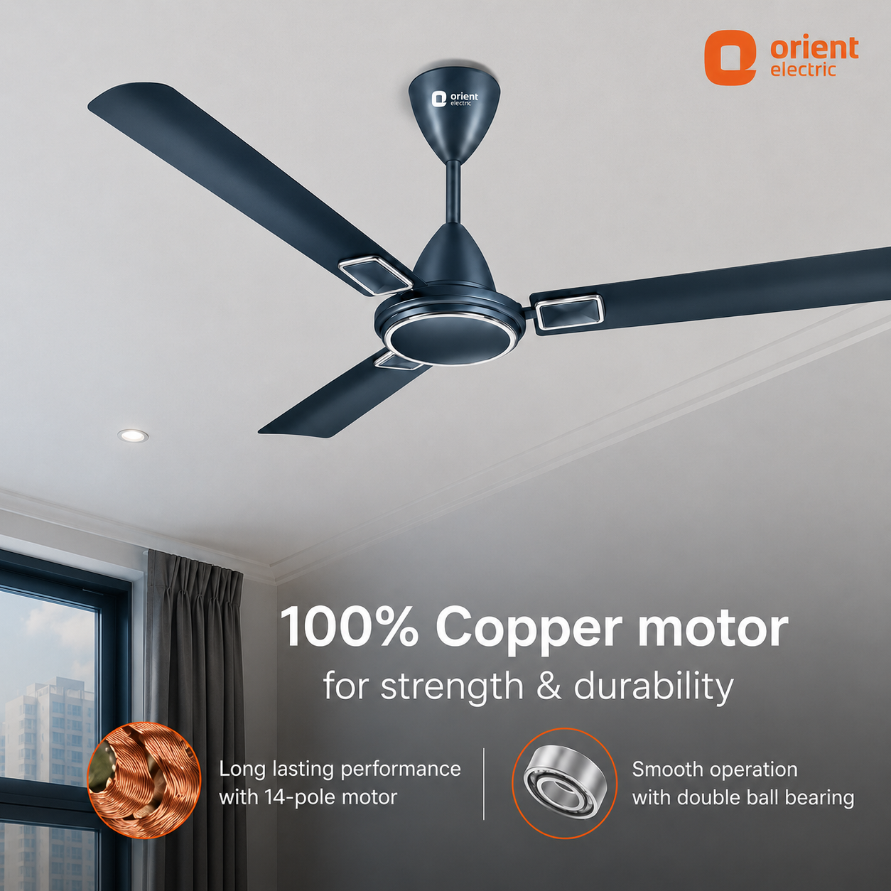orient falcon deco high speed ceiling fan 1200mm | 380 rpm | 220 cmm air delivery orient falcon deco high speed ceiling fan 1200mm | 380 rpm | 220 cmm air delivery